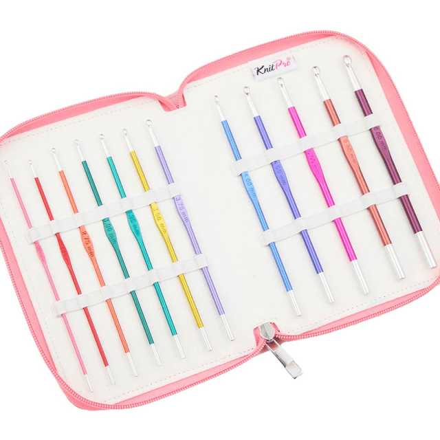 Knitpro Zing Crochet Hook Set of 12 (2.0-6.0)