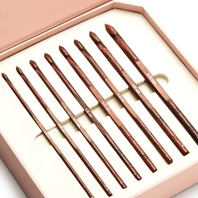 Knitpro Symfonie Rose Deluxe Crochet Hook Set of 8 (3.5-8.0)